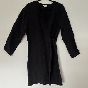 Arket Black Wrap Dress - Size UK 16